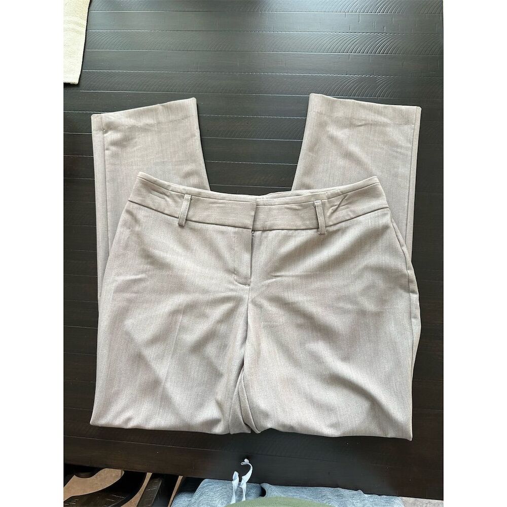 Beige Dress Pants Size 12 Workwear Solid Front Zipper- Worthington - Picture 3 of 6